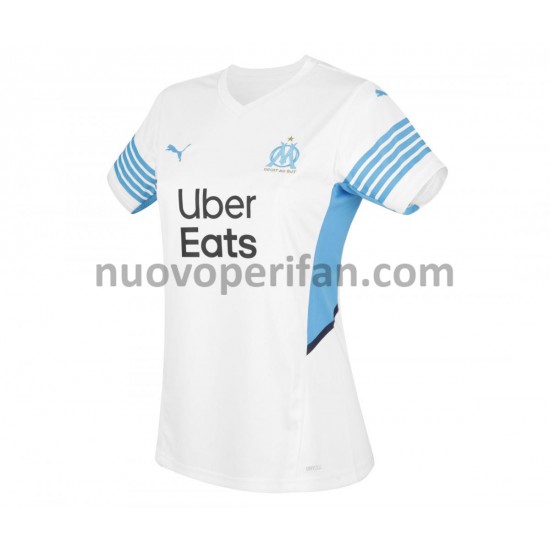 Maglie da Calcio Olympique de Marseille Donna Prima Tenuta 2021-2022 Maniche Corte