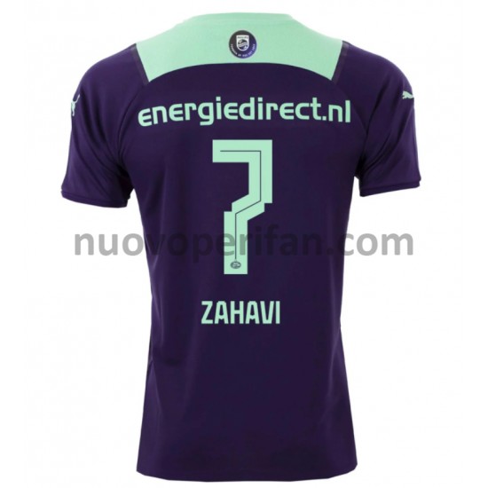 Maglie da Calcio PSV Eindhoven Eran Zahavi 7 Trasferta Tenuta 2021-2022 Maniche Corte