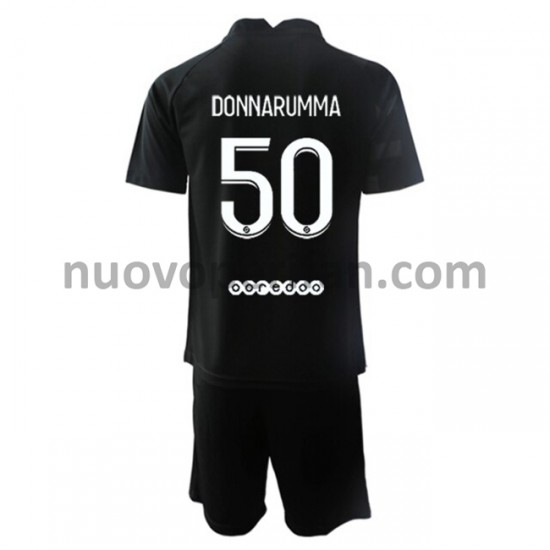 Maglie da Calcio Paris Saint-Germain Portiere Gianluigi Donnarumma 50 Bambino Trasferta Tenuta 2021-2022 Maniche Corte