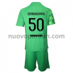 Maglie da Calcio Paris Saint-Germain Portiere Gianluigi Donnarumma 50 Bambino Alternativa Tenuta 2021-2022 Maniche Corte
