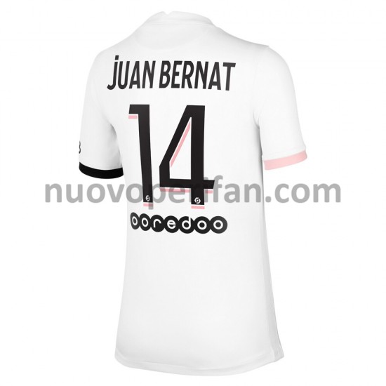 Maglie da Calcio Paris Saint-Germain Juan Bernat 14 Trasferta Tenuta 2021-2022 Maniche Corte