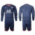 Maglie da Calcio Paris Saint-Germain Bambino Prima Tenuta 2021-2022 Maniche Lunghe