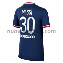 Maglie da Calcio Paris Saint-Germain Lionel Messi 30 Prima Tenuta 2021-2022 Maniche Corte