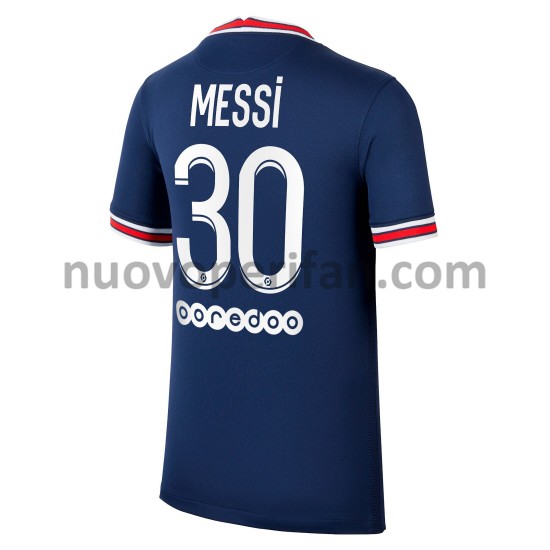 Maglie da Calcio Paris Saint-Germain Lionel Messi 30 Prima Tenuta 2021-2022 Maniche Corte