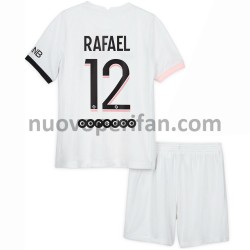 Maglie da Calcio Paris Saint-Germain Rafinha 12 Bambino Trasferta Tenuta 2021-2022 Maniche Corte