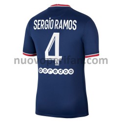 Maglie da Calcio Paris Saint-Germain Sergio Ramos 4 Prima Tenuta 2021-2022 Maniche Corte