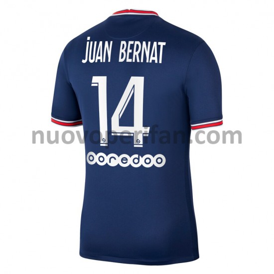 Maglie da Calcio Paris Saint-Germain Juan Bernat 14 Prima Tenuta 2021-2022 Maniche Corte