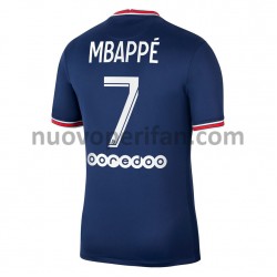 Maglie da Calcio Paris Saint-Germain Kylian Mbappé 7 Prima Tenuta 2021-2022 Maniche Corte