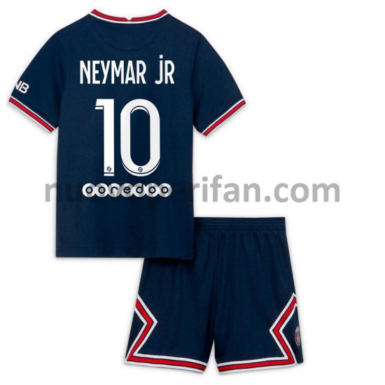 Maglie da Calcio Paris Saint-Germain Neymar Jr 10 Bambino Prima Tenuta 2021-2022 Maniche Corte