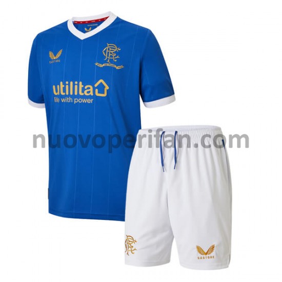 Maglie da Calcio Rangers Bambino Prima Tenuta 2021-2022 Maniche Corte
