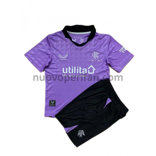 Maglie da Calcio Rangers Bambino Alternativa Tenuta 2021-2022 Maniche Corte