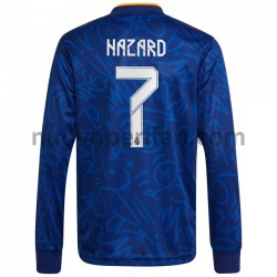 Maglie da Calcio Real Madrid Eden Hazard 7 Trasferta Tenuta 2021-2022 Maniche Lunghe