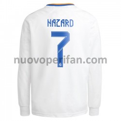 Maglie da Calcio Real Madrid Eden Hazard 7 Prima Tenuta 2021-2022 Maniche Lunghe