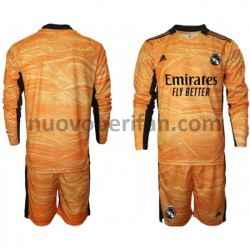 Maglie da Calcio Real Madrid Portiere Bambino Trasferta Tenuta 2021-2022 Maniche Lunghe