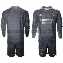 Maglie da Calcio Real Madrid Portiere Bambino Prima Tenuta 2021-2022 Maniche Lunghe