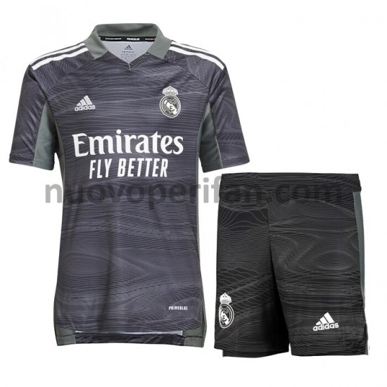 Maglie da Calcio Real Madrid Portiere Bambino Prima Tenuta 2021-2022 Maniche Corte