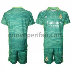 Maglie da Calcio Real Madrid Portiere Bambino Alternativa Tenuta 2021-2022 Maniche Corte