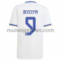 Maglie da Calcio Real Madrid Karim Benzema 9 Prima Tenuta 2021-2022 Maniche Corte