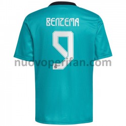 Maglie da Calcio Real Madrid Karim Benzema 9 Alternativa Tenuta 2021-2022 Maniche Corte