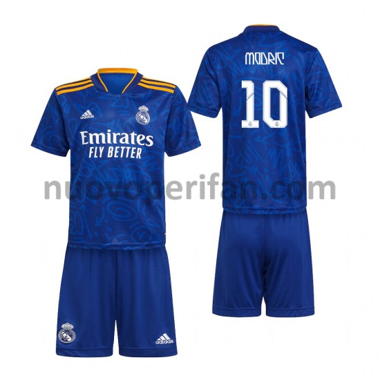 Maglie da Calcio Real Madrid Luka Modrić 10 Bambino Trasferta Tenuta 2021-2022 Maniche Corte