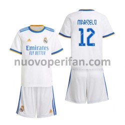 Maglie da Calcio Real Madrid Marcelo 12 Bambino Prima Tenuta 2021-2022 Maniche Corte