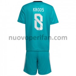 Maglie da Calcio Real Madrid Toni Kroos 8 Bambino Alternativa Tenuta 2021-2022 Maniche Corte