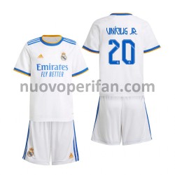 Maglie da Calcio Real Madrid Vinicius Junior 20 Bambino Prima Tenuta 2021-2022 Maniche Corte