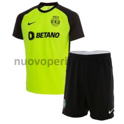 Maglie da Calcio Sporting CP Bambino Trasferta Tenuta 2021-2022 Maniche Corte