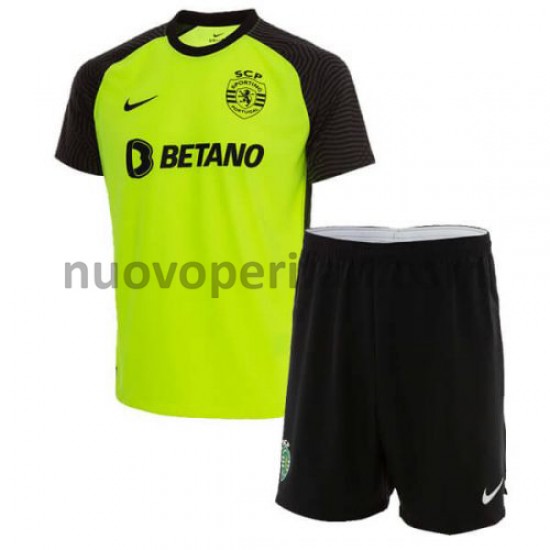 Maglie da Calcio Sporting CP Bambino Trasferta Tenuta 2021-2022 Maniche Corte