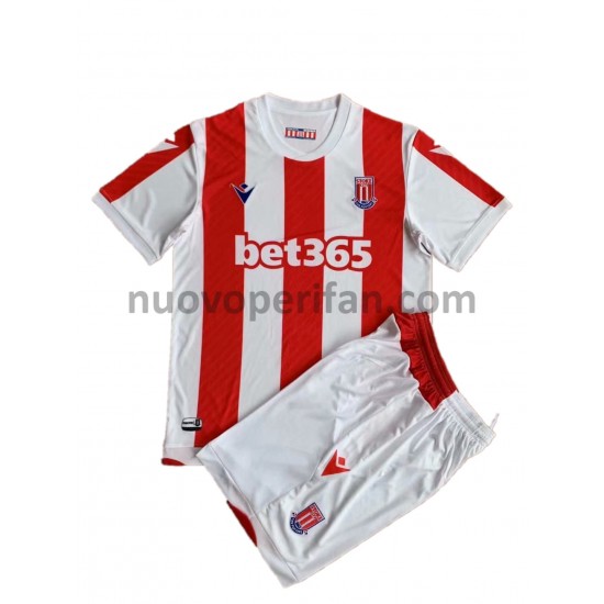 Maglie da Calcio Stoke City Bambino Prima Tenuta 2021-2022 Maniche Corte
