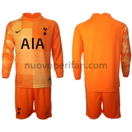 Maglie da Calcio Tottenham Hotspur Portiere Bambino Alternativa Tenuta 2021-2022 Maniche Lunghe