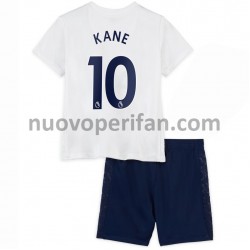 Maglie da Calcio Tottenham Hotspur Harry Kane 10 Bambino Prima Tenuta 2021-2022 Maniche Corte