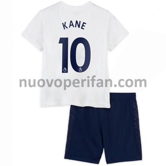 Maglie da Calcio Tottenham Hotspur Harry Kane 10 Bambino Prima Tenuta 2021-2022 Maniche Corte