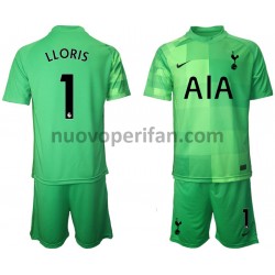 Maglie da Calcio Tottenham Hotspur Hugo Lloris 1 Portiere Bambino Prima Tenuta 2021-2022 Maniche Corte