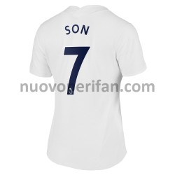 Maglie da Calcio Tottenham Hotspur Son Heung-min 7 Donna Prima Tenuta 2021-2022 Maniche Corte