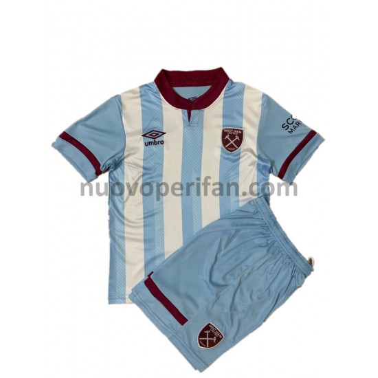 Maglie da Calcio West Ham United Bambino Trasferta Tenuta 2021-2022 Maniche Corte