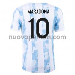 Maglie da Calcio Argentina Maradona 10 Prima Tenuta 2021 Maniche Corte