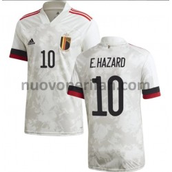 Maglie da Calcio Belgio E.Hazard 10 Trasferta Tenuta Euro 2020 Maniche Corte