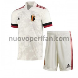 Maglie da Calcio Belgio Bambino Trasferta Tenuta Euro 2020 Maniche Corte