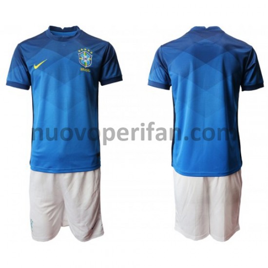 Maglie da Calcio Brasile Bambino Trasferta Tenuta 2020-2021 Maniche Corte