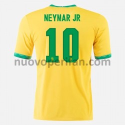 Maglie da Calcio Brasile Neymar JR 10 Prima Tenuta 2020-2021 Maniche Corte
