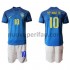 Maglie da Calcio Brasile Neymar JR 10 Bambino Trasferta Tenuta 2020-2021 Maniche Corte