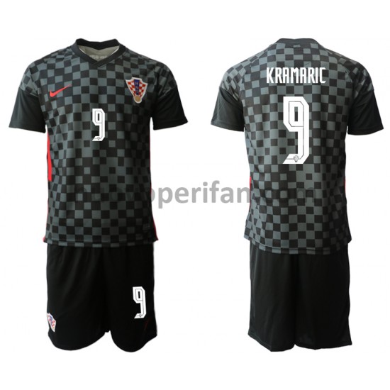 Maglie da Calcio Croazia Andrej Kramaric 9 Bambino Trasferta Tenuta Euro 2020 Maniche Corte