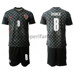 Maglie da Calcio Croazia Mateo Kovacic 8 Bambino Trasferta Tenuta Euro 2020 Maniche Corte
