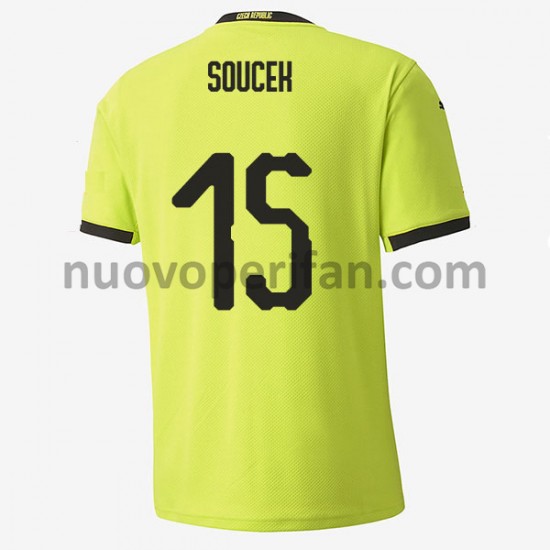 Maglie da Calcio Cechia Tomas Soucek 15 Trasferta Tenuta Euro 2020 Maniche Corte