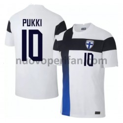 Maglie da Calcio Finlandia Teemu Pukki 10 Prima Tenuta Euro 2020 Maniche Corte