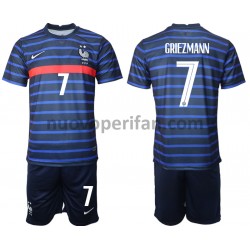 Maglie da Calcio Francia Antoine Griezmann 7 Bambino Prima Tenuta Euro 2020 Maniche Corte