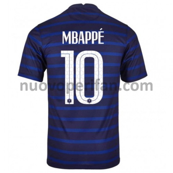 Maglie da Calcio Francia Kylian Mbappé 10 Prima Tenuta Euro 2020 Maniche Corte