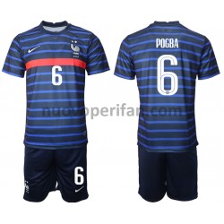 Maglie da Calcio Francia Paul Pogba 6 Bambino Prima Tenuta Euro 2020 Maniche Corte