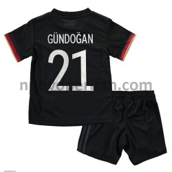 Maglie da Calcio Germania Ilkay Gundogan 21 Bambino Trasferta Tenuta Euro 2020 Maniche Corte